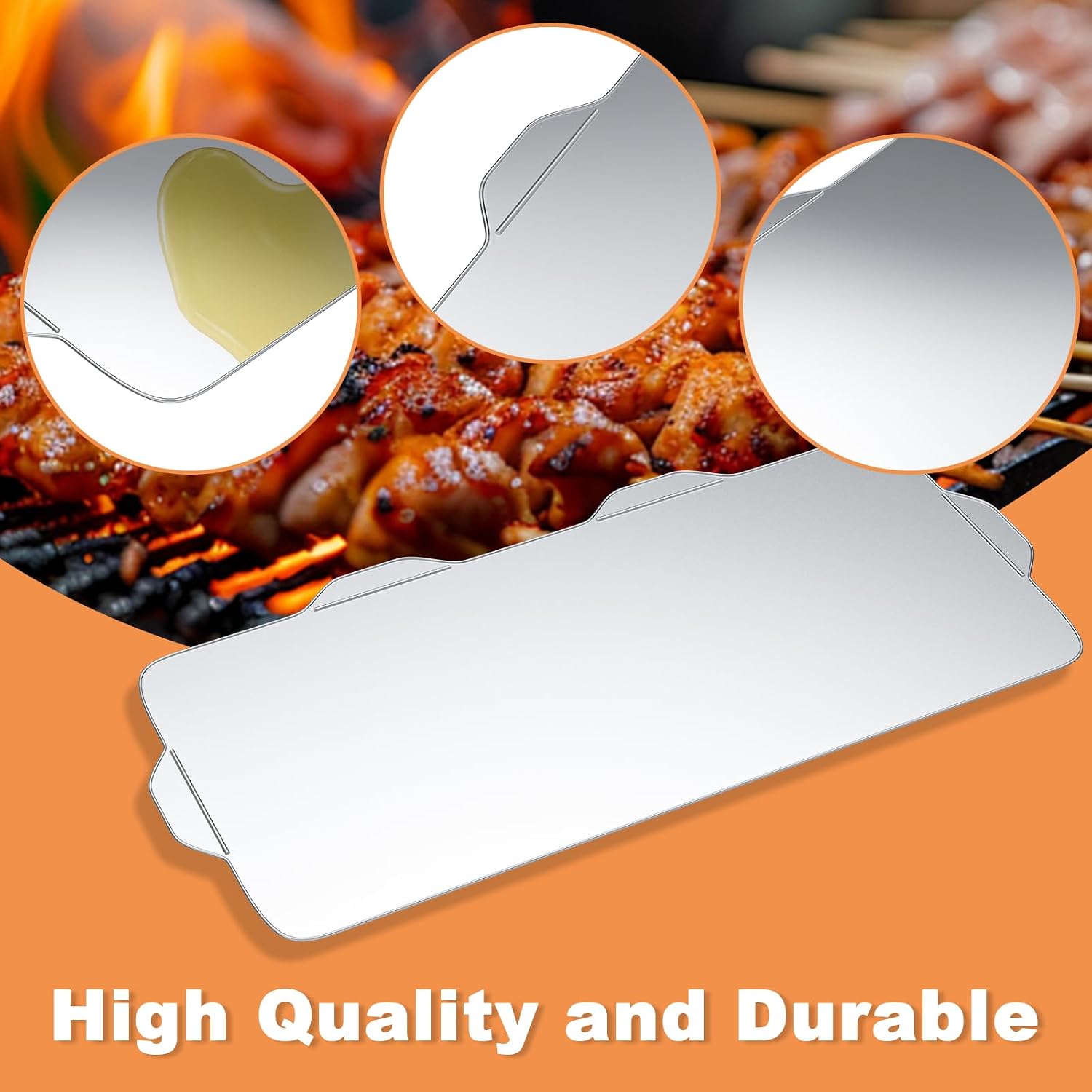 AJinTeby 5 Pack Drip Tray Liners for Traeger Timberline 1300 Series Pellet Grills, BAC515 Drip Tray Liners, 35.5"x 16.5", Heat-Resistant, Grease-Proof Grill Accessory, Aluminum Disposable Drip Trays