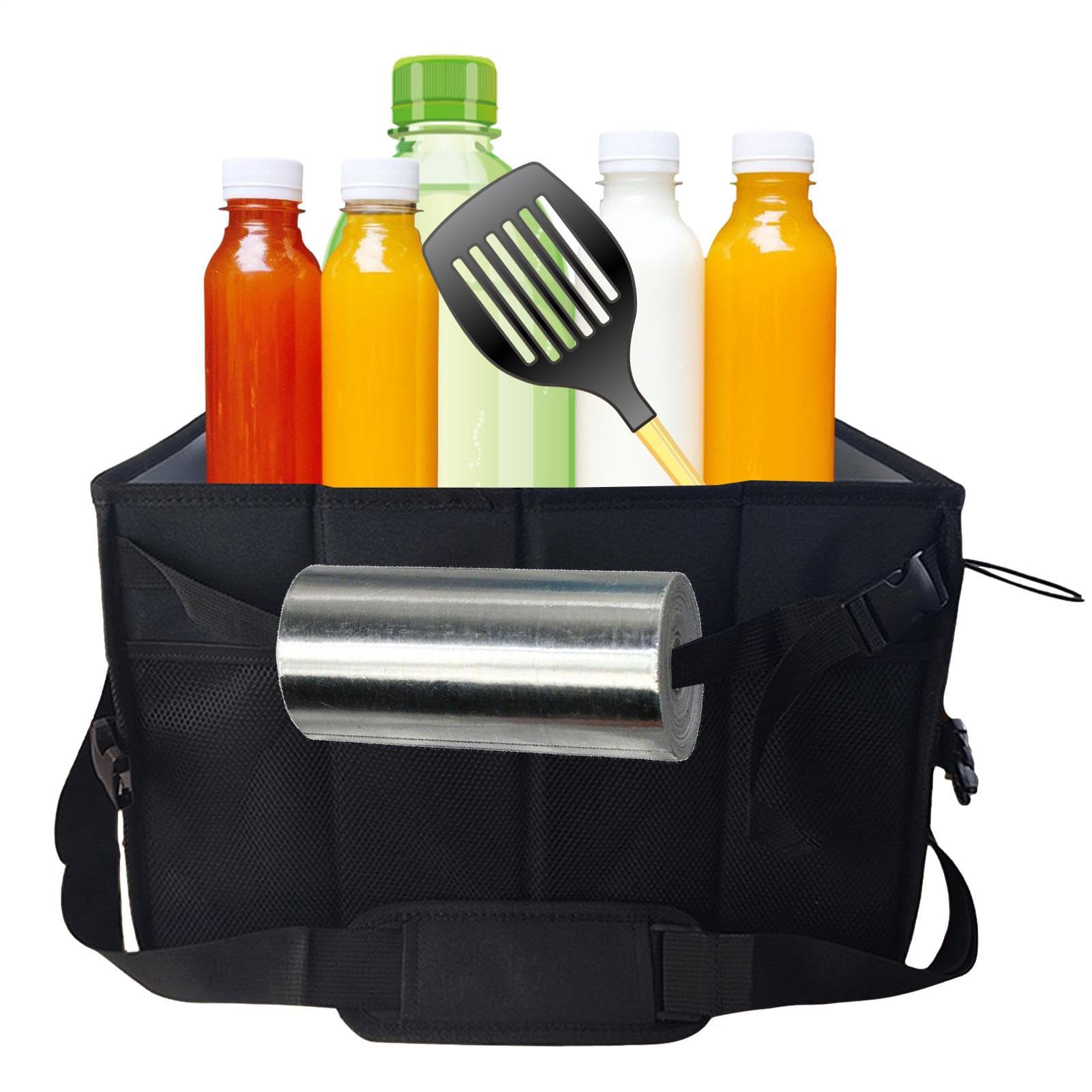 Grill-Werkzeugtasche – Kochutensilien-Organizer mit stabilem Griff | Papierhandtuchhalter, faltbare Bestecktasche für Bratpfannen