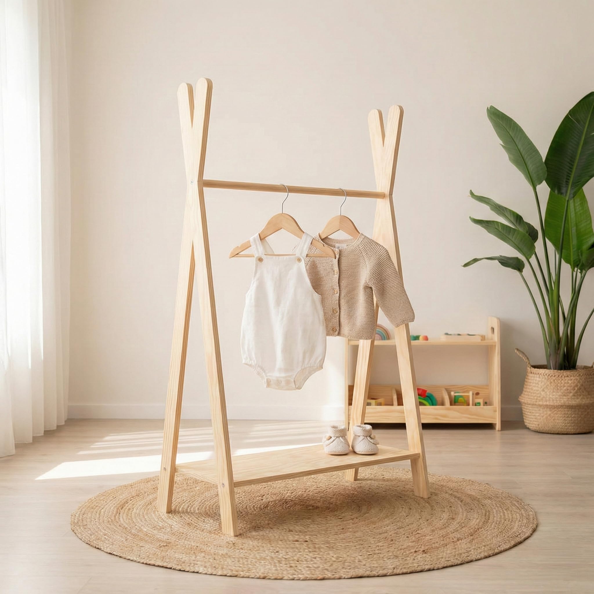 Appendiabiti per bambina Appendiabiti in legno per bambini Arredamento