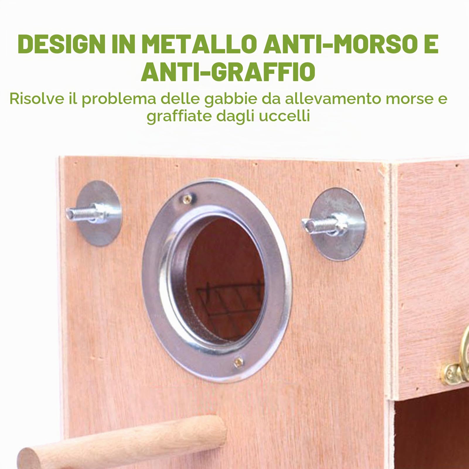 Scatola per l'allevamento di pappagalli in legno per parrocchetti, casette per uccelli con trespolo, per piccioncini, cacatua, parrocchetti, fringuelli, canarini