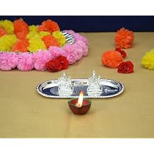 goldgiftideas, silver plated best wishes supportion, Thali set contents home return gift, wedding, housewarming