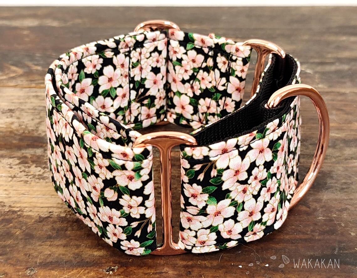 Collar Martingale Para Perro: Sakura, Hecho a Mano en España por Wakakán