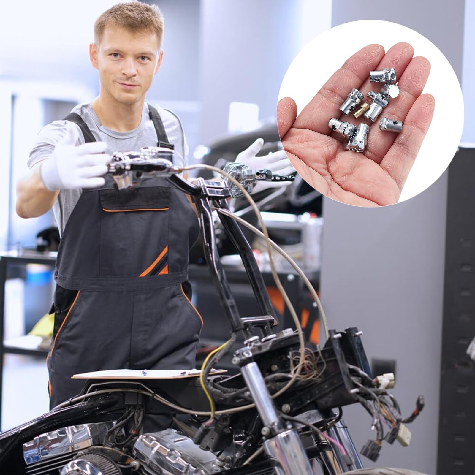 Kit Riparazione Cavi Universale Per Moto E Biciclette - Cavo Frizione, Freni E Leva Gas