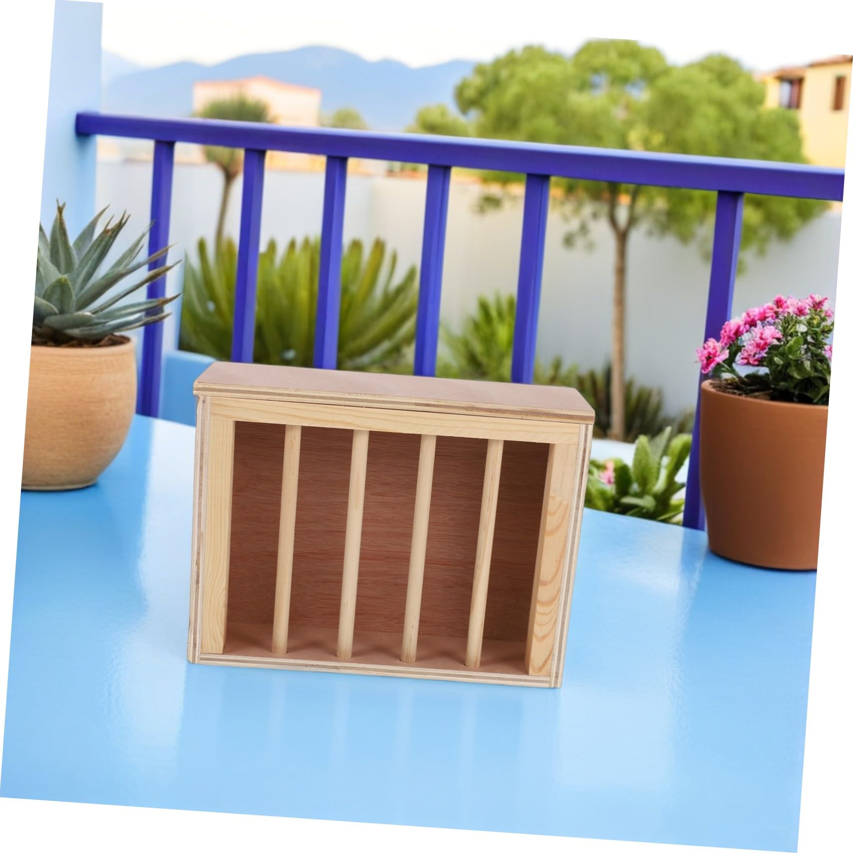 ORFOFE Râtelier à Foin Bois pour Lapins et Cobayes Distributeur Mural de Foin pour Cages de Petits Animaux Mangeoire Anti-gaspillage