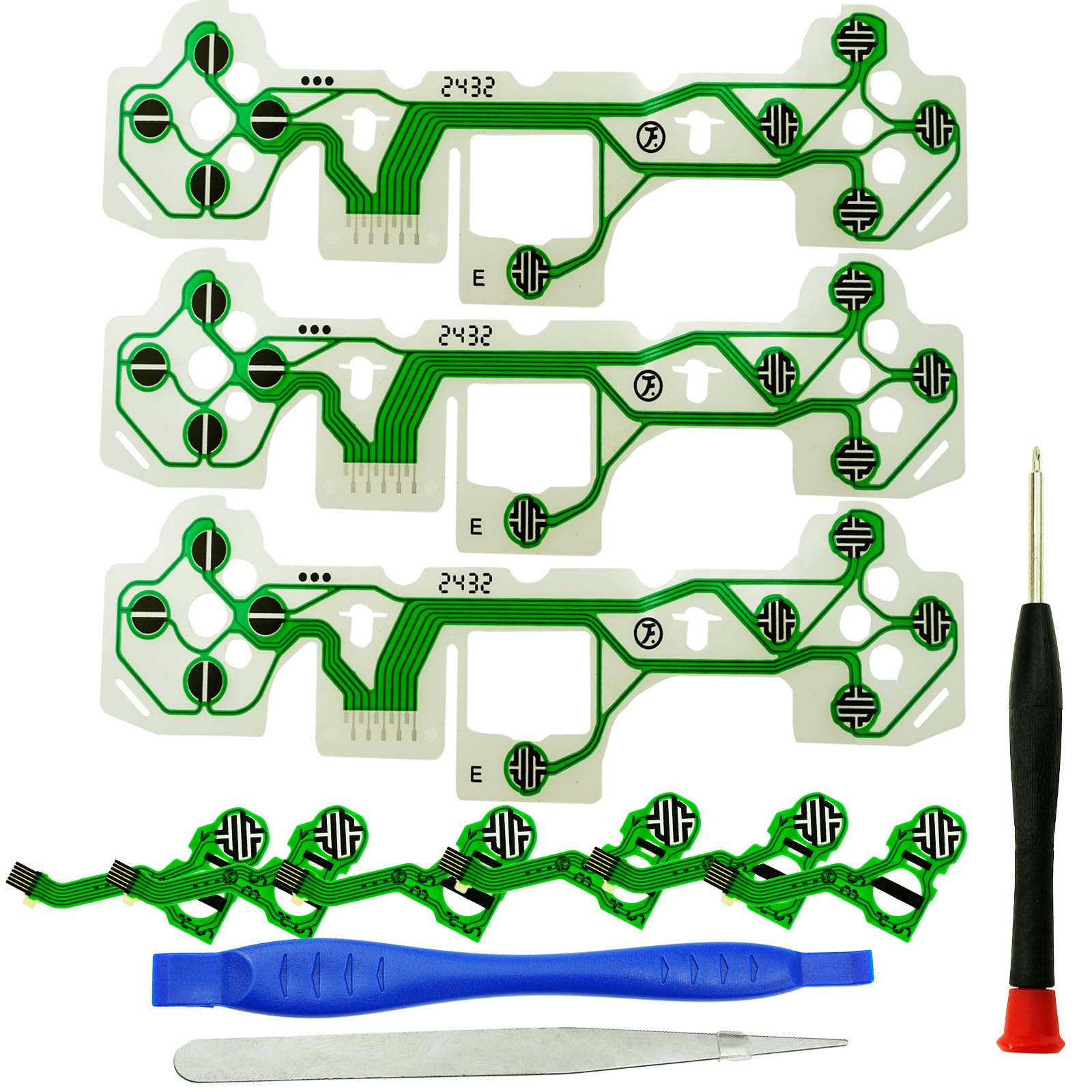 CTHTBZ 3PCS Ribbon Circuit Board Conductive Film Keypad Flex Cable for PS5 V2 BDM-020 Controller