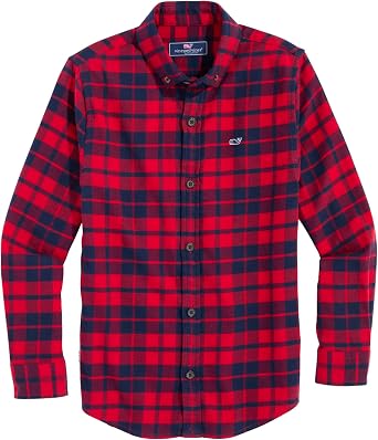 vineyard vines Plaid Flannel Shirt Big Kid