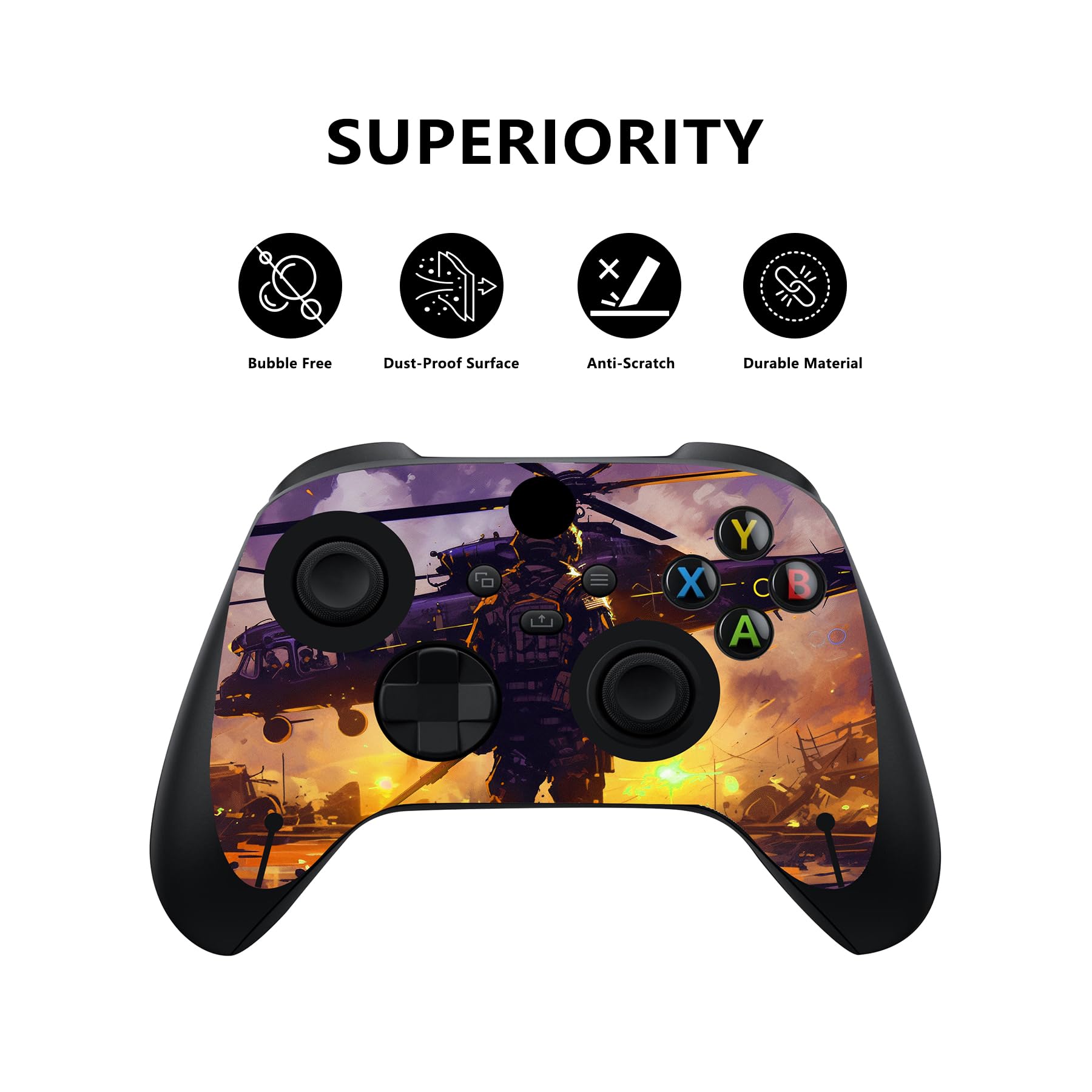 PlayVital Adesivo Skin per Xbox Series X Console&Controller,Sticker Decal Cover Vinile per Xbox Series X-Rompere l'Alba
