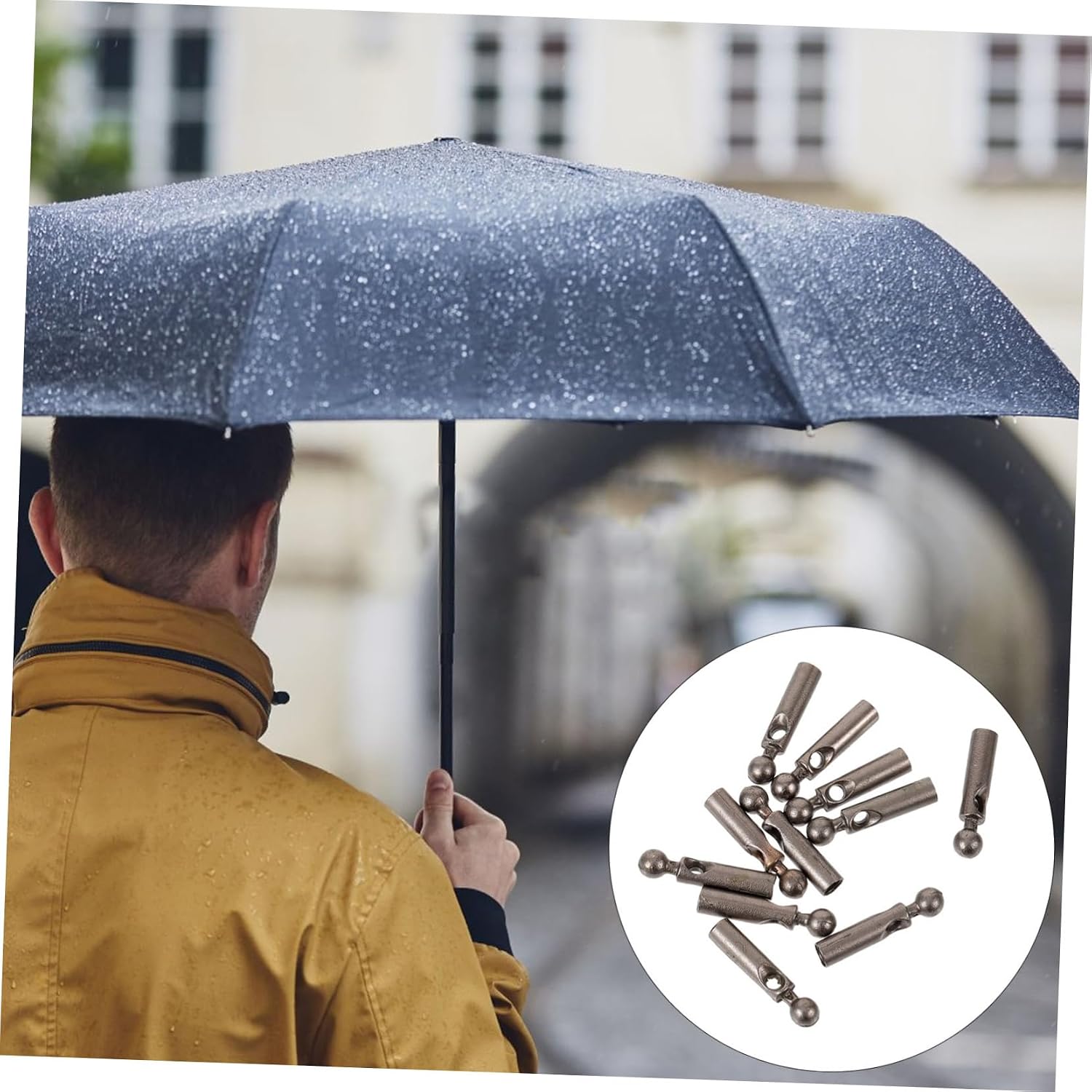 11pcs Metal Umbrella Tail Beads Replacement for Folding Umbrella Accessories Durable Covers for Parasol Repair Safe and Reliable Deep