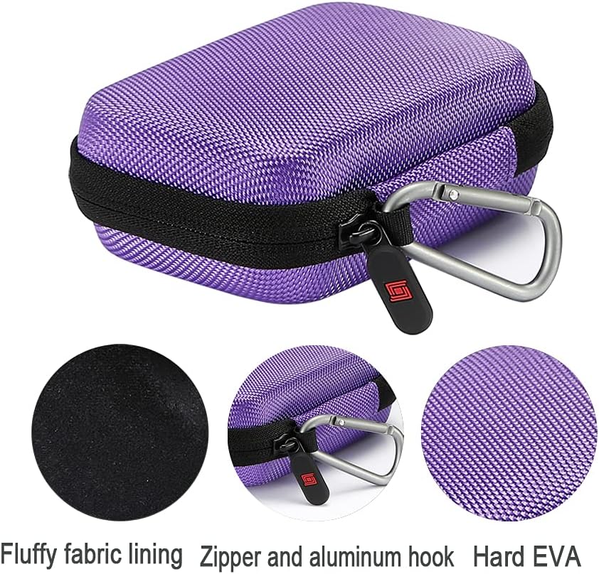 RAIACE Hard Travel Carrying Case for Set Enterprises Five Crowns Card Games, Protective Storage Bag. (Not Including Cards) - Purple