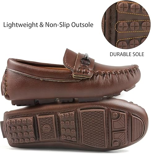 Vista 2 de Samilor Boys Dress Shoes Toddler Dress Shoes Boys Loafers Casual Penny Loafer Moccasin Dress Driver Shoes for Boys (ToddlerLittle Kid)