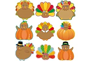 Thanksgiving Wall Decor: 54 Turkey Cutouts for Festive Autumnal Atmosphere