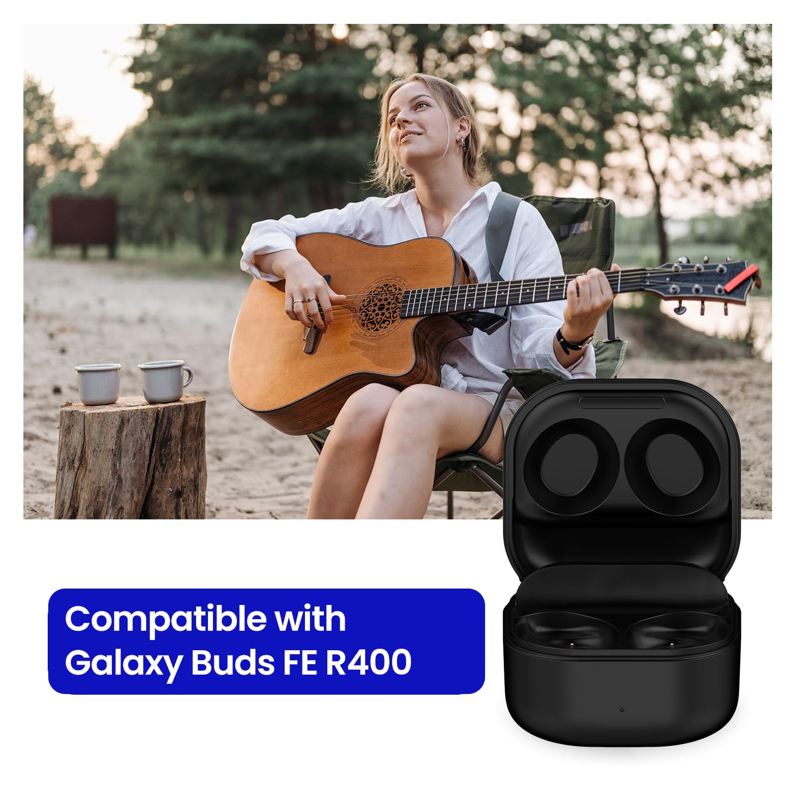 Coque de charge Samsung Galaxy Buds FE SM-R400 boîtier rechange noir