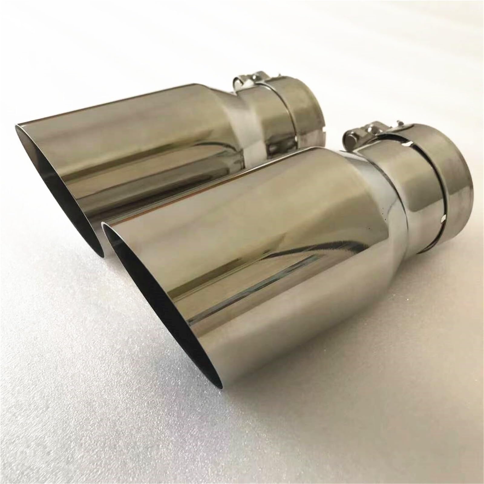Car Silencer 1 szt. Uniwersalny tłumik rury wydechowej ze stali nierdzewnej 304 modyfikacja akcesoriów samochodowych(54MM IN -101MM OUT)