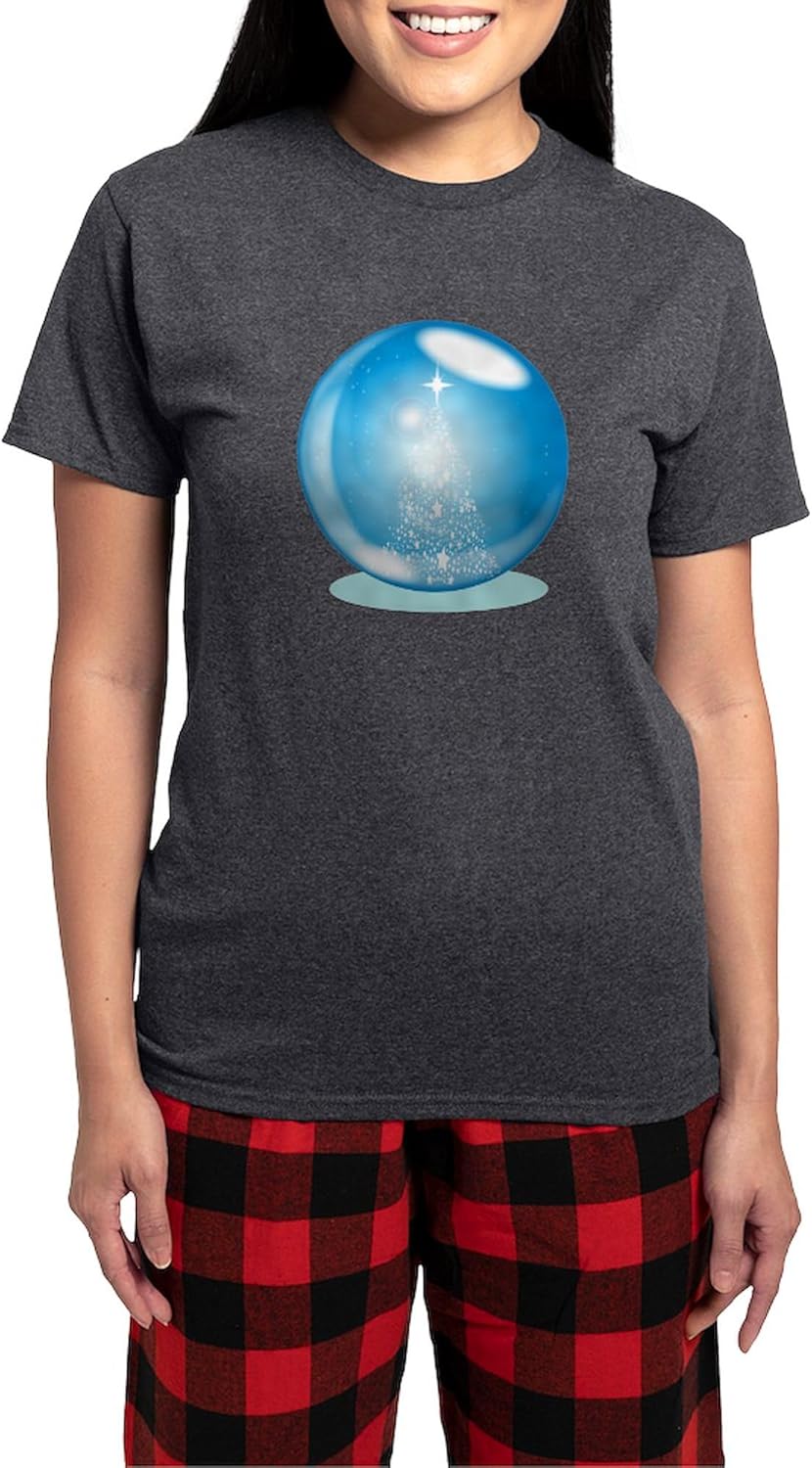 CafePress Snowing Ball Women's Charcoal Novelty Pajama Set