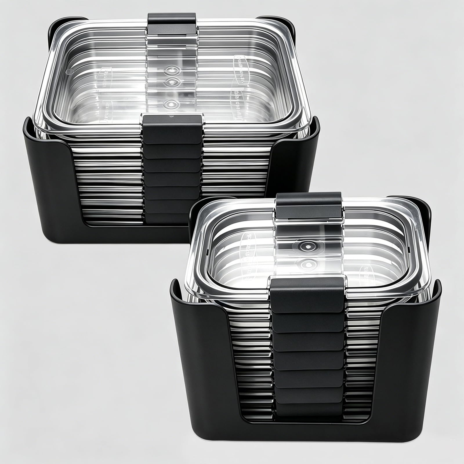 Food Storage Container Lids Organizer for Rubbermaid Brilliance Nap-On Lids | Lid Organizer for Kitchen Cabinet Storage -- Fits 9.6,3.2 & 4.7 Cups -- Holds 16 Lids