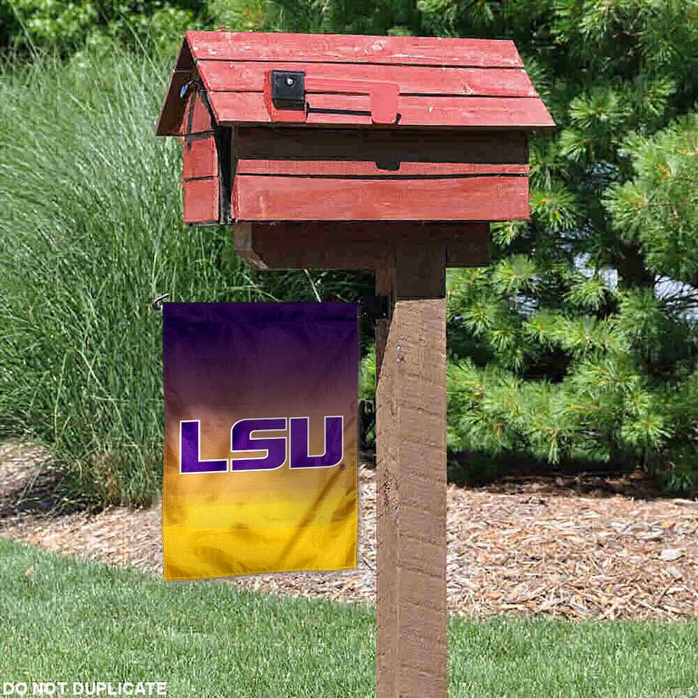 Louisiana State LSU Tigers Gradient Colors Garden Flag and Banner