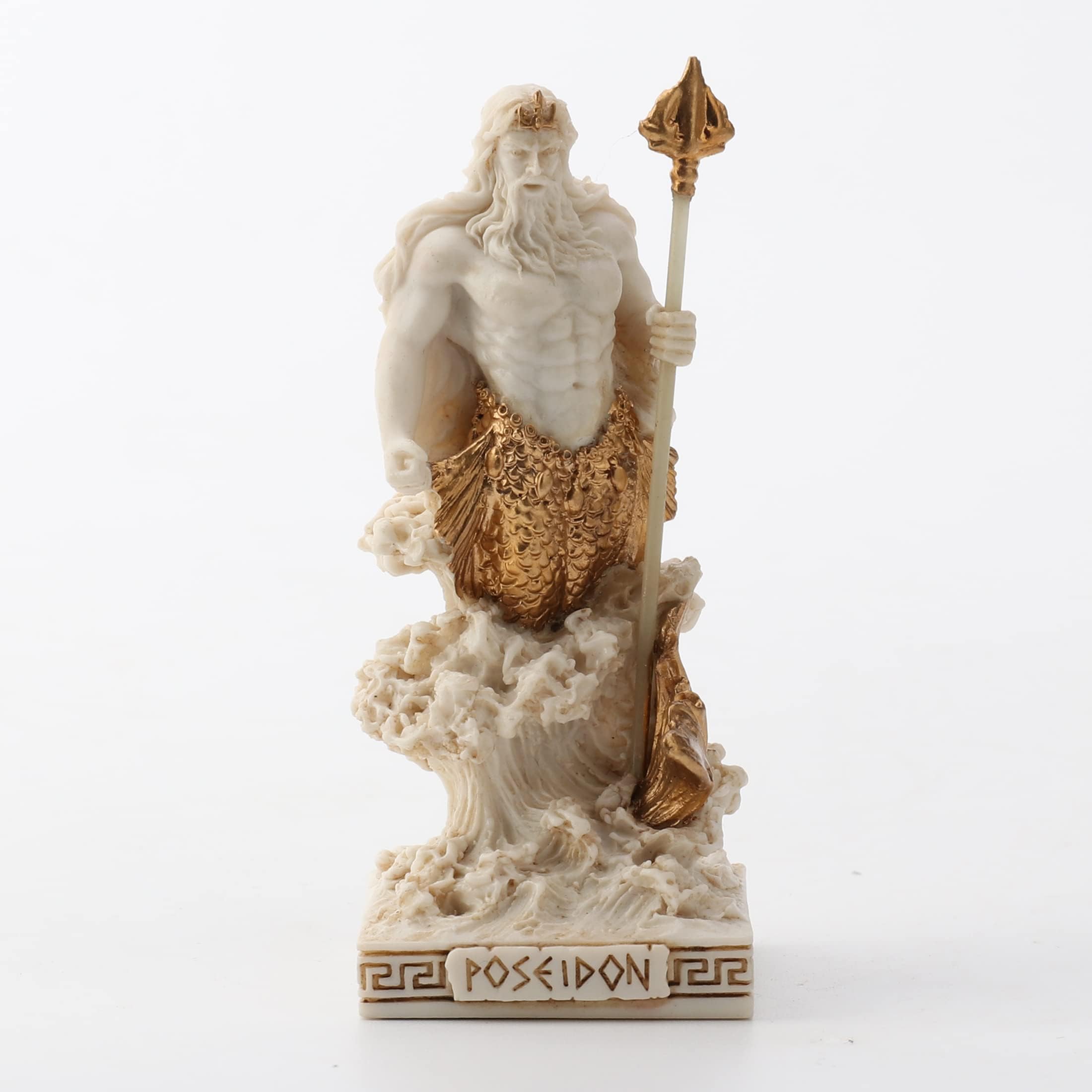 Veronese Design Poseidon God of The Sea Miniature Figurine, White (WU77443AA)