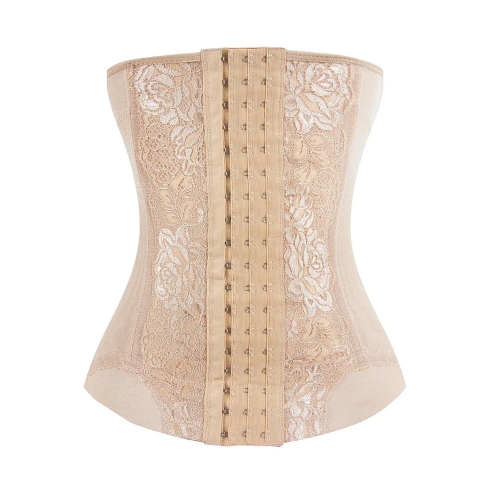 MDSIOKHJ Women's Abdominal Belt Mesh Embroidered Corset Body Shaper Waist Trainer Girdles For Women Belly Tightening Control Shapewear(Nude,S)