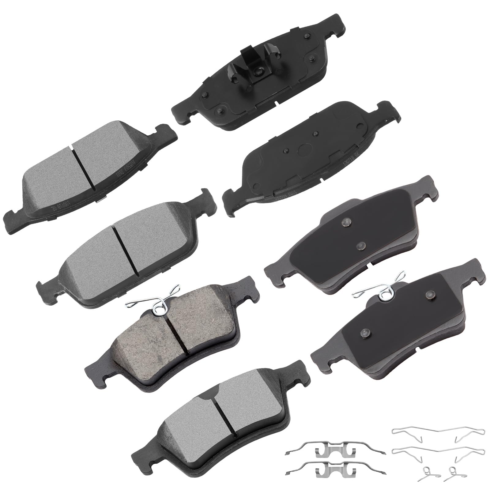 cciyu D1645 D1095 Front Rear Ceramic Brake Pads Kit 8pcs fit For 2013-2016 For Ford Escape,2013-2018 For Ford Focus,2014-2019 For Ford Transit Connect
