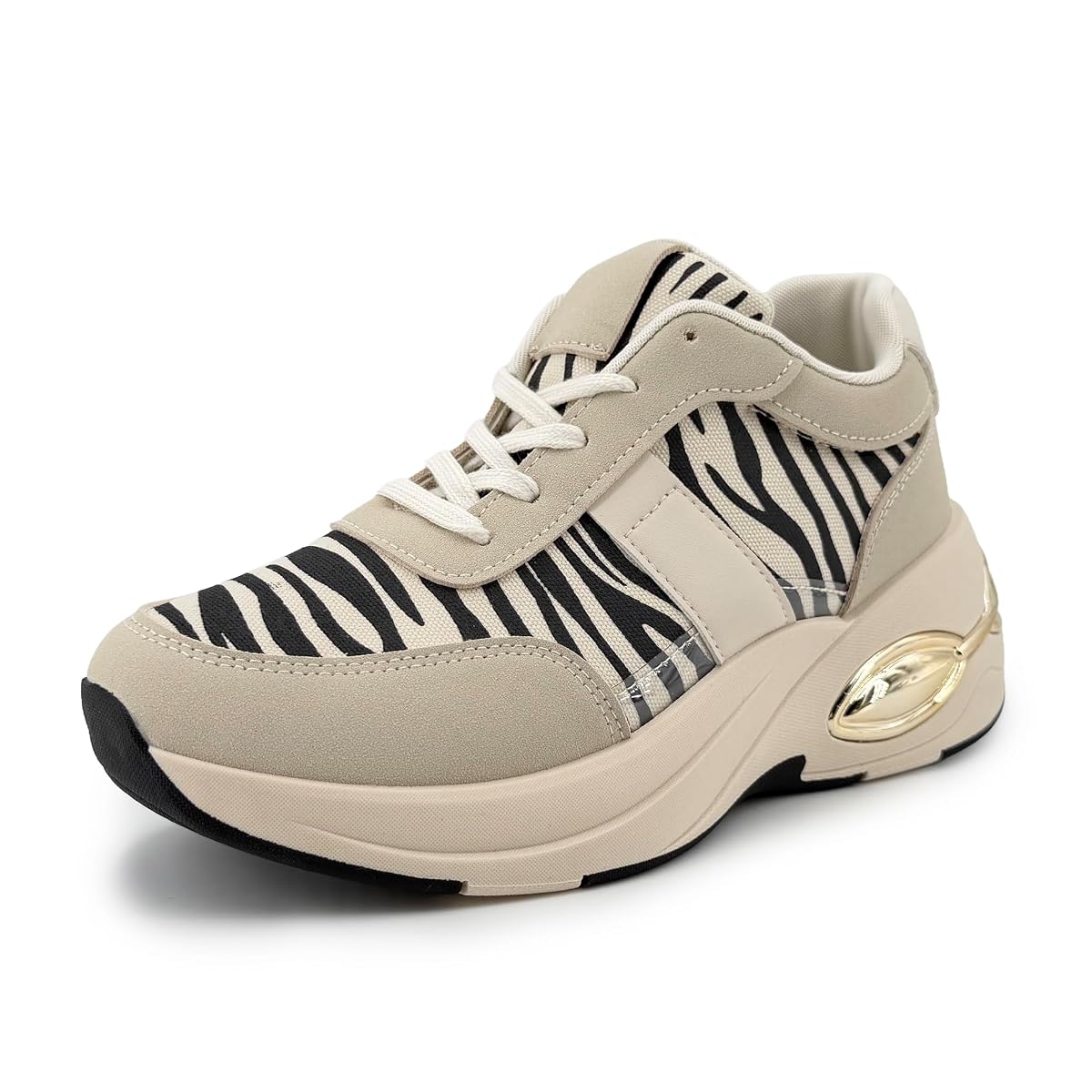 JOMIX Damskie buty sportowe Animalier Platforma lekka platforma z antypoślizgową podeszwą Miękka podeszwa Amortyzacja Wygodne trampki do chodzenia do pracy i wypoczynku