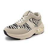 JOMIX Damskie buty sportowe Animalier Platforma lekka platforma z antypoślizgową podeszwą Miękka podeszwa Amortyzacja Wygodne trampki do chodzenia do pracy i wypoczynku