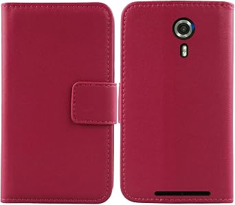 Premium Genuine Real Flip Leather Case for Unimax UMX U693CL Assurancewireless Phone Protection Protector Cover Book Wallet Business Skin Etui Rose