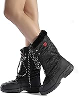 Vista 5 de DREAM PAIRS Botas de nieve de invierno con forro de piel sintética para mujer