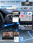 4K Dash Cam, Dashcam Front and Rear, Car Camera 4 Channel, 4K/2K UHD Dash Camera for Cars, Dash Cam Built-in 5GHz WiFi GPS Voice Control, Night Vision, with 64GB Card, 24H Parking Mode V50