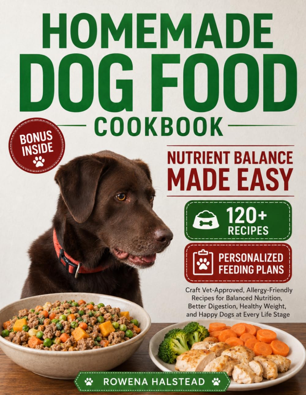 Homemade Dog Food Cookbook: Nutrient Balance Made Easy: Craft Vet-Approved, Allergy-Friendly Recipes for Balanced Nutrition, Better Digestion, Healthy Weight, and Happy Dogs at Every Life Stage