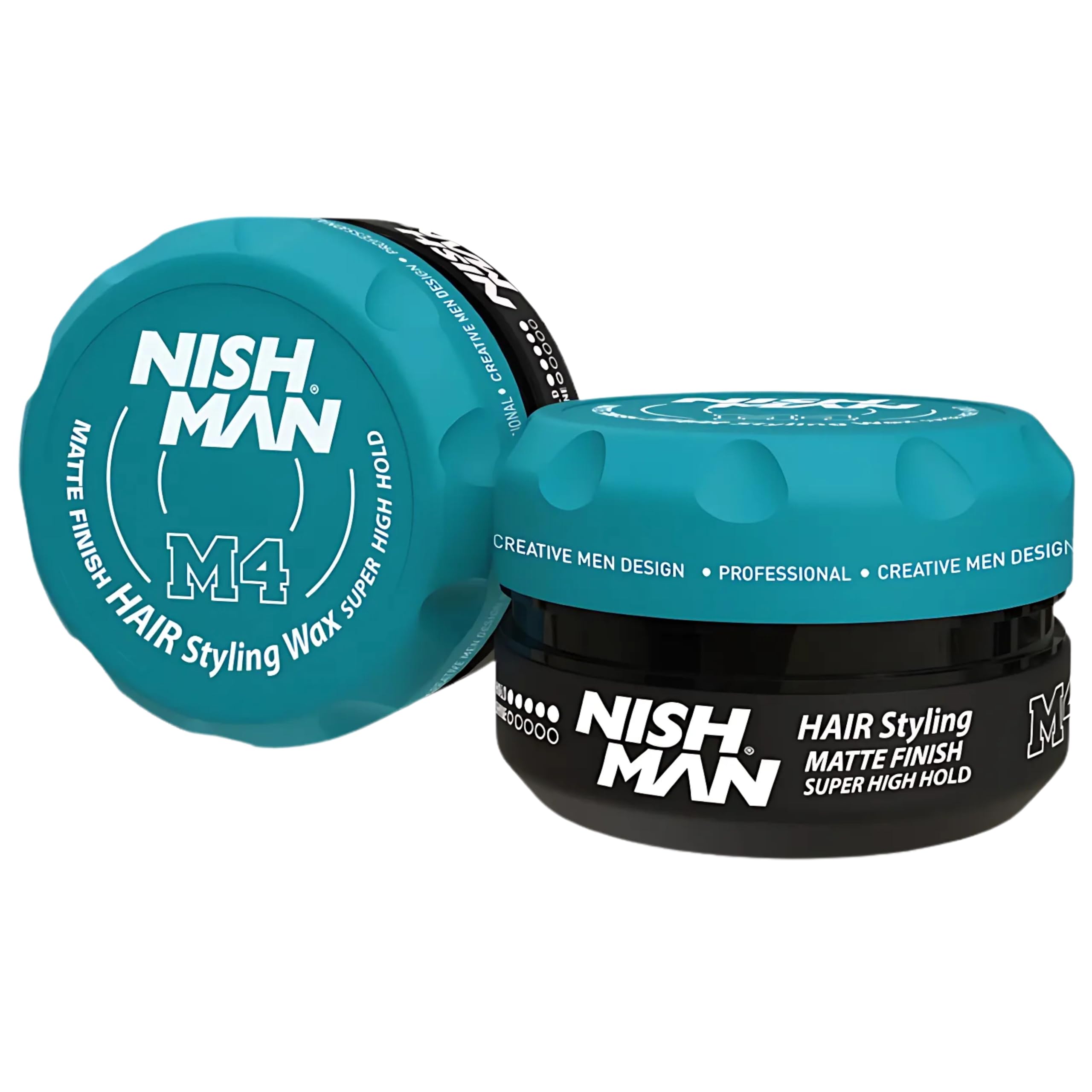 NISHMAN M4 Hair Styling Wax - Matte Finish Super High Hold 100g - Ultra Hard Matte Wax, Adds Volume to Hair