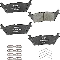 Vista 311 de Pastillas de freno traseras cerámicas Bendix Premium SBC1337 para Cadillac CTS 2014-2008, SRX 2016-2010, Chevrolet Camaro 2015-2010, Saab 9-4X 2011