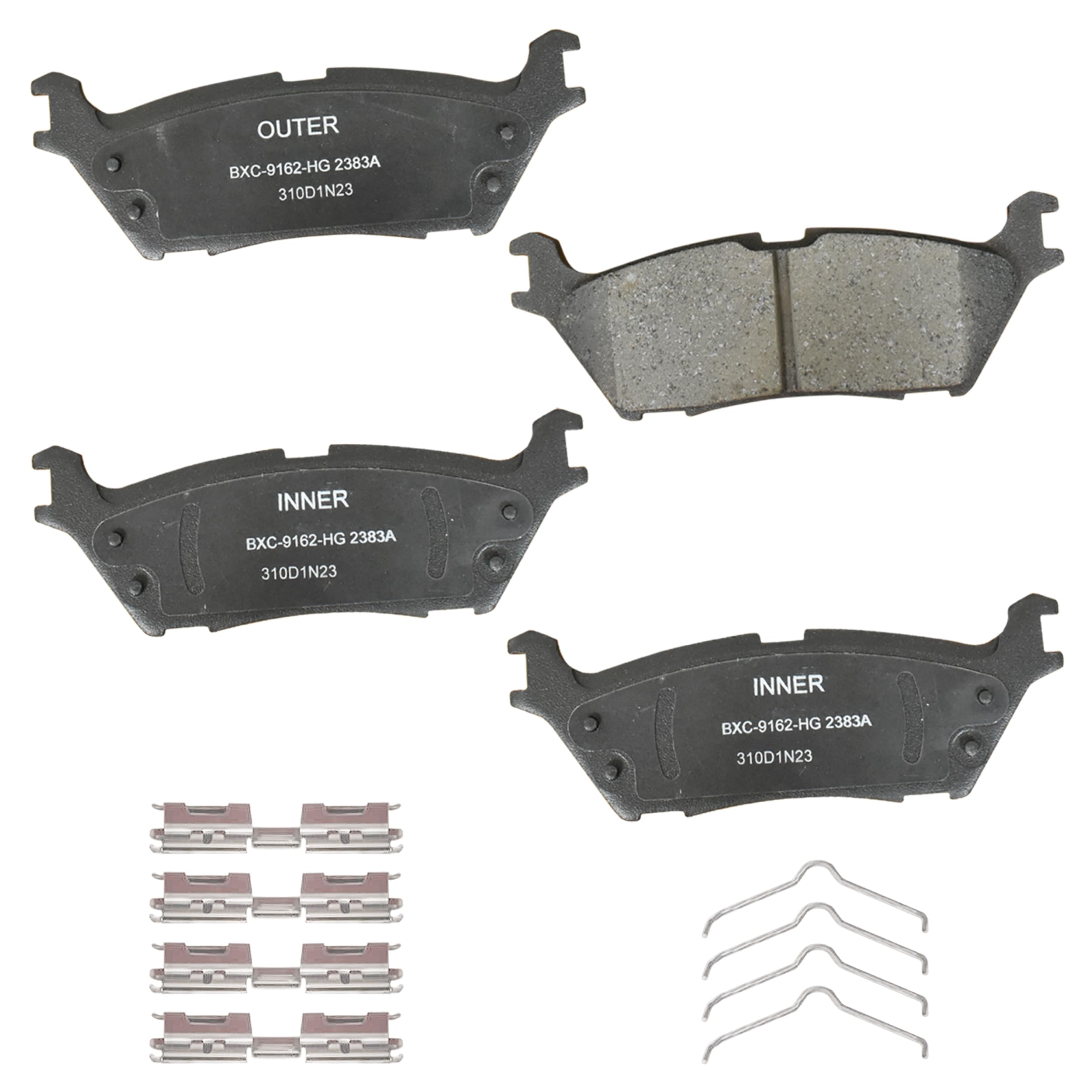Bendix Premium SBC2383A Ceramic Rear Brake Pads for Ford F-150 Lightning 2024-2023
