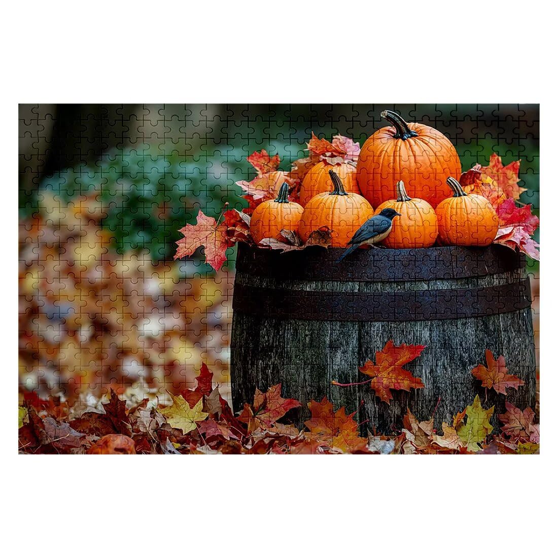 Puzzle 1500 elementów Dorośli Jesień Zestaw puzzli z dyni dla dorosłych 87 x 57 cm Kolorowe klasyczne Wyzwanie edukacyjne Superior Zabawki dla Mężczyzn Wyzwanie Zabawki Rodzinny Prezent Dekoracja