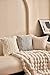 Decorative Knit Throw Pillow Cover Chiristmas Farmhouse Sweater Square Warm Cushion Cover for Couch, Bed, Home Accent Decor (Cream, (18x18 inches(45x45cm))