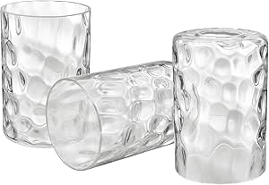 Aspen Creative Clear Glass Shades – 3-Pack For Bath & Wall Lights, 5-3/4" Diameter