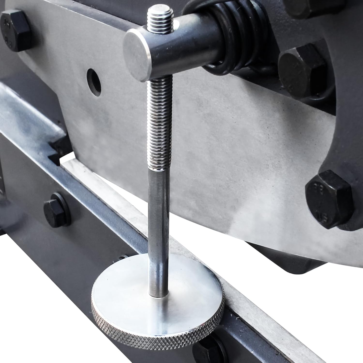 KAKA INDUSTRIAL Manual Metal Shear HS-12, 12 inch Throatless Cutting Machine for Sheet Metal, Plate Steel and Round Bars - Portable Workbench-Mounted Tool