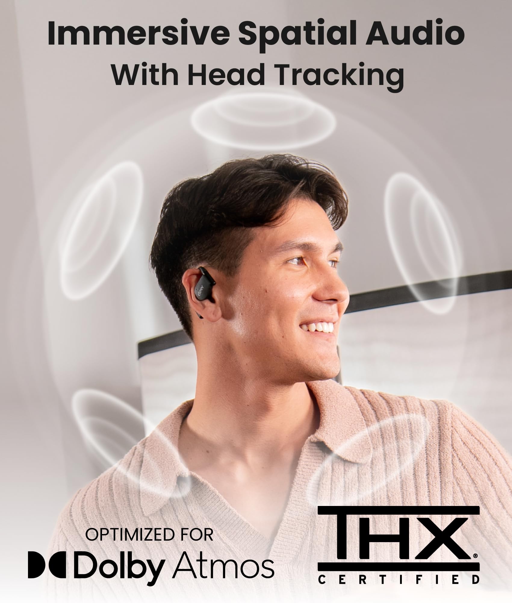 Cleer ARC 4 Plus True Wireless Earbuds - Dolby Audio, 34H Playtime - Dettaglio