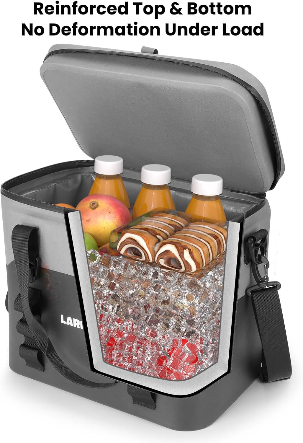 Ultra -Tough 24 Can Soft Cooler Bag | Insulated Waterproof Portable Ice Chest with Adjustable Strap | Large Leak-Proof Lunch Coolers Box for Beach | Travel | Camping | Car | Hiking - Image 4