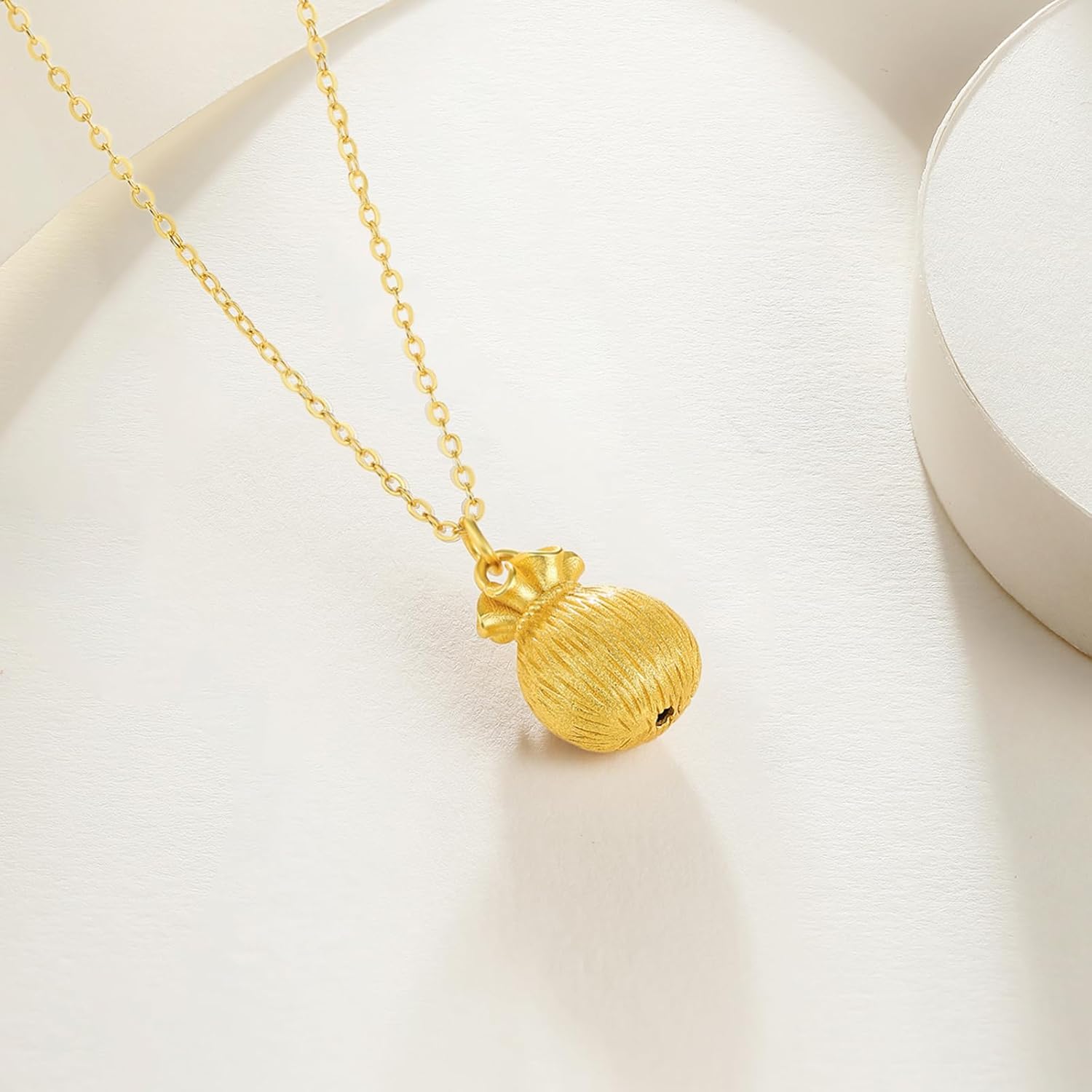 Sterling Silver Necklaces Silver Cubic Zirconia Lucky Bag Pendant Necklace Dainty Jewelry Chain Necklace for Women Her Birthday Anniversary Valentines Gifts 15.7-17.7"/40+5CM J0616080 - Image 3