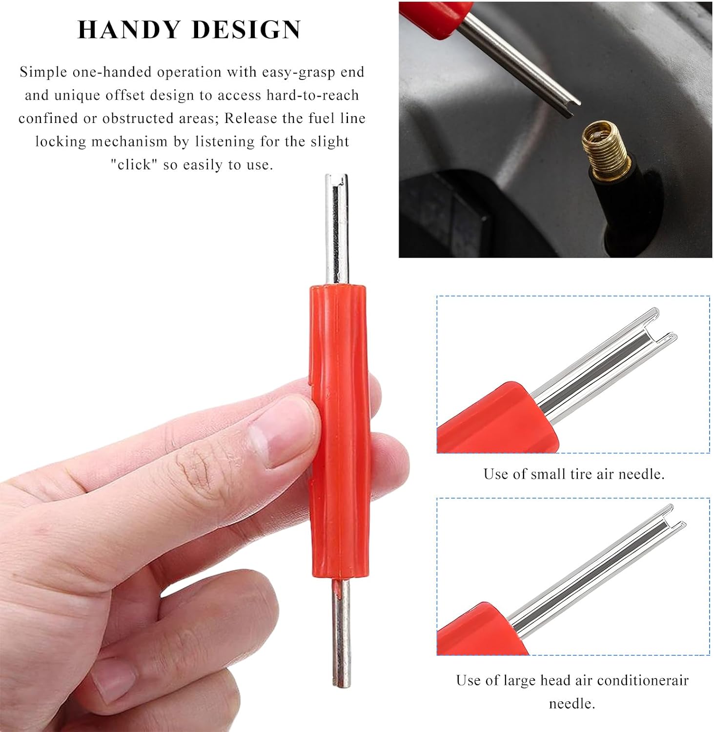 16PCS AC Fuel Line Disconnect Removal Tool Set, 1/4 5/16 3/8 1/2 5/8 3/4 7/8 Inch Car Transmission Oil Cooler Line Quick Disconnect Kit, Fuel Line Master Disconnect Tool with Valve Core Remover