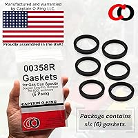 Vista 6 de Paquete de 6 sellos de juntas de boquilla de gasolina – Sellos de goma de repuesto para gasolina/jarra de combustible