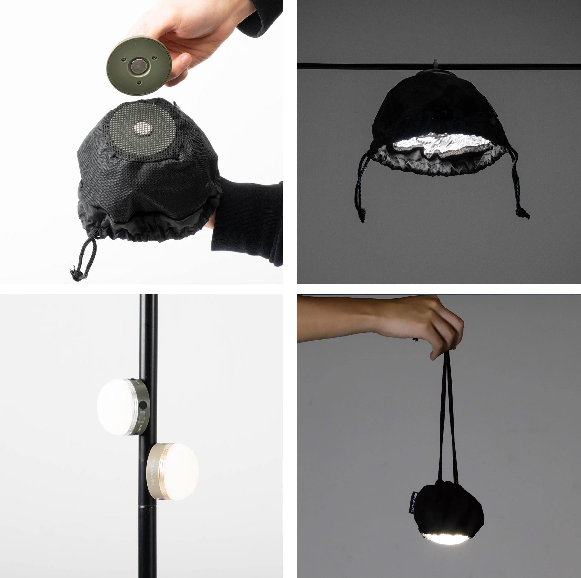 4個セット キャプテンスタッグ ウォームライト カーキ UK-4069 Amazon