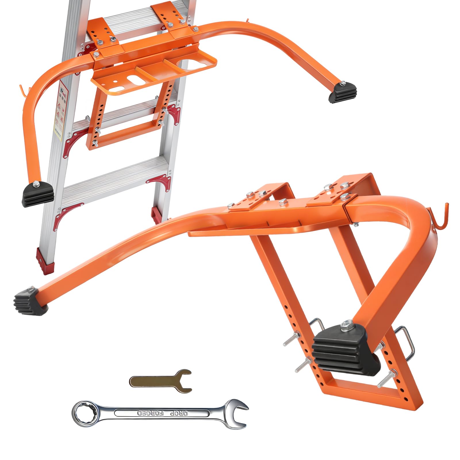FLASHEVER Heavy Duty Ladder Stabilizer with Tool Tray & Wing Span