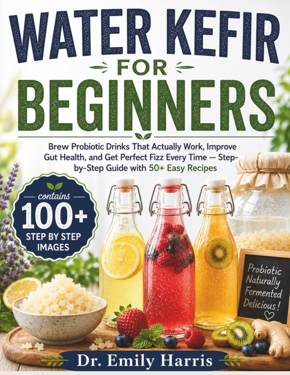 WATER KEFIR FOR BEGINNERS: Brew Probiotic Drinks That Actually Work, Improve Gut Health, and Get Perfect Fizz Every Time — Stepby-Step Guide with 50+ Easy Recipes
