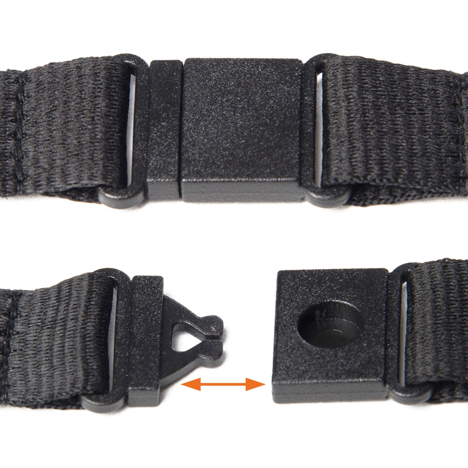 Karteo® Czarna Smycz z Podwójnym Karabińczykiem 100 Sztuk – Lanyard z 2 Karabińczykami i Zapięciem Bezpieczeństwa do Holderów i Etui na Identyfikatory