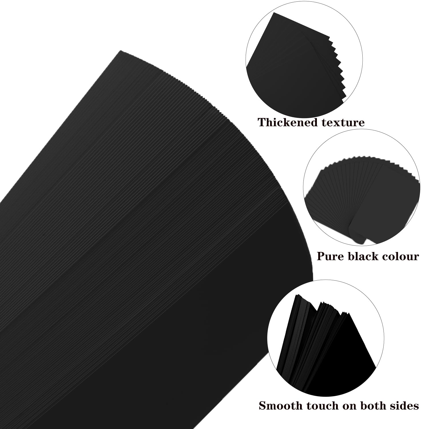 Papier cartonné noir A4 120 g/m² 100 feuilles pour origami scrapbooking