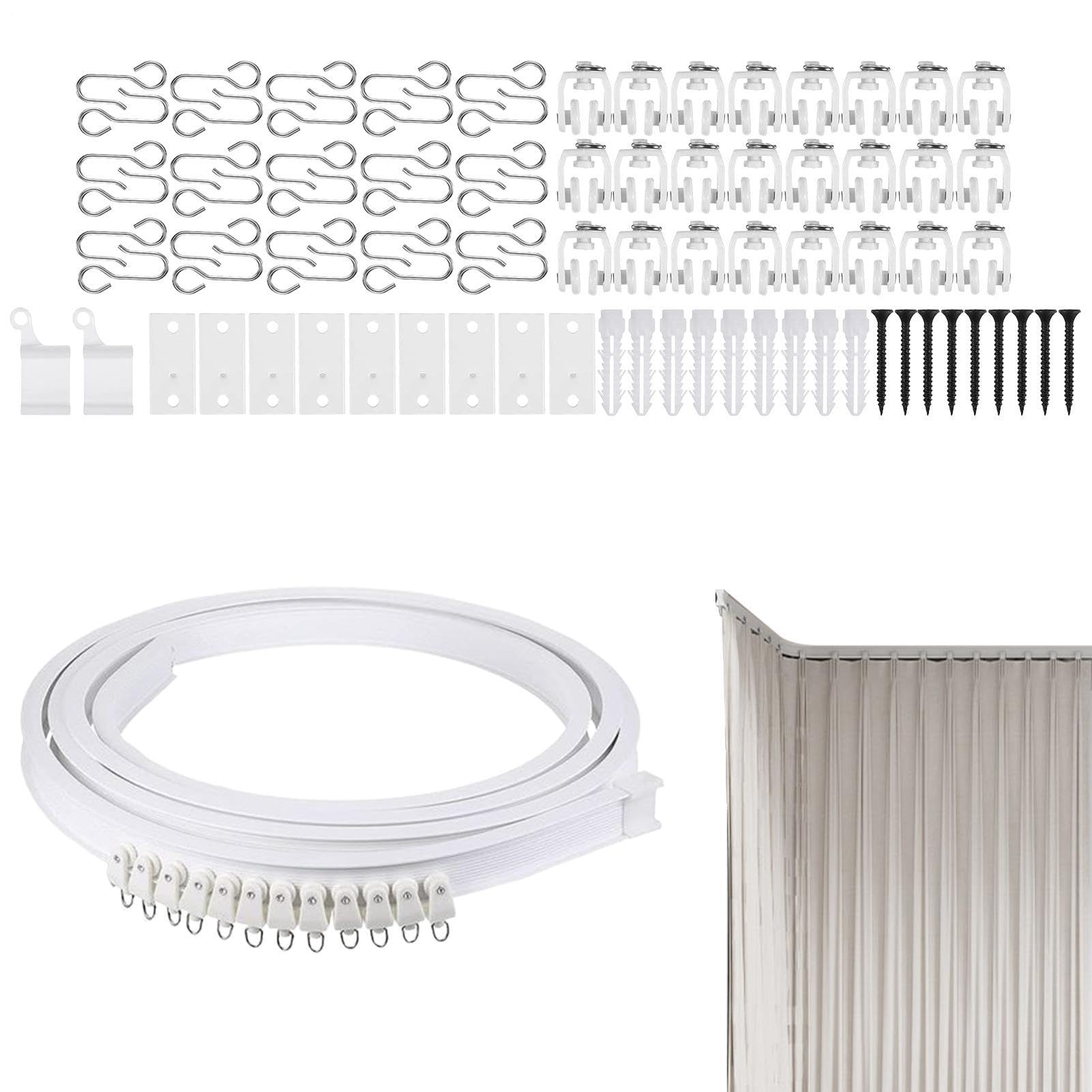 Rail de rideaux de plafond flexible pour un agencement sur mesure de votre salon