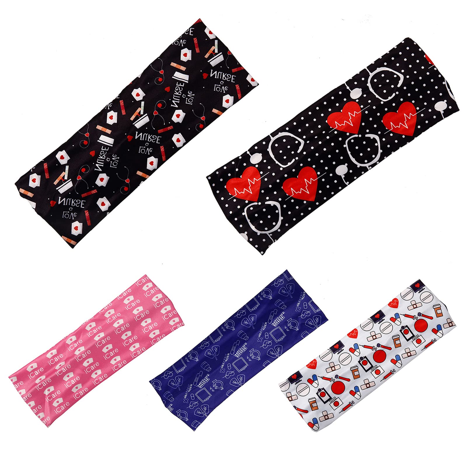 4 Pezzi Fasce Sportive da per Donna e Uomo, Tolaccea Fascia Assorbente per L'umidità, Fascia per Capelli Elastica Adatta a Tutti, Fasce Antisudore per Yoga, Corsa, Allenamento Fitness e Ciclismo