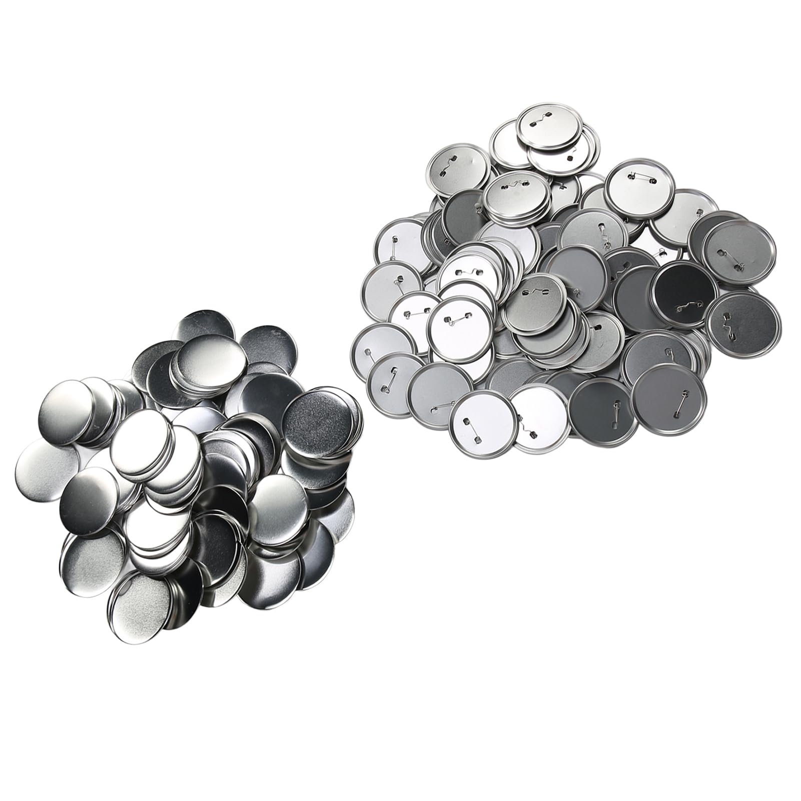 Yinhing 100 Zestawów Zestaw Pustych Odznak Zestaw Części do Majsterkowania Zapobieganie Metalowe Okrągłe Szpilki do Rzemiosła 58 Mm / 2,3 Cala (Pokora)