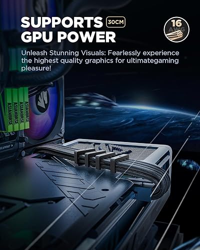 Miniatura 5 de AsiaHorse Cable de alimentación Personalización Mod Sleeve Extension Kit de cable de fuente de alimentación 24PIN ATXEPS8-Pin PCI-E6-pin PCI-E con